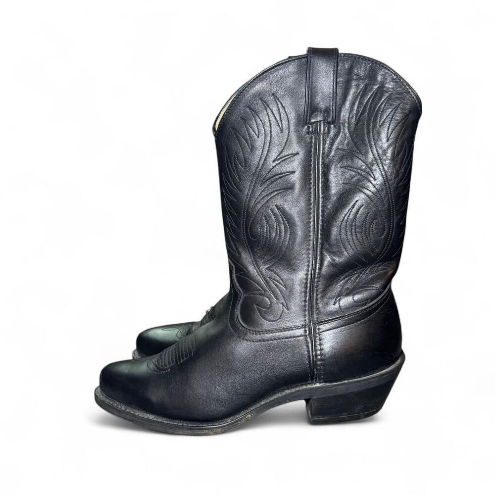 Durango Men’s 11” Black Western Cowboy Boots Size 9EE – DB560 Concho Strap